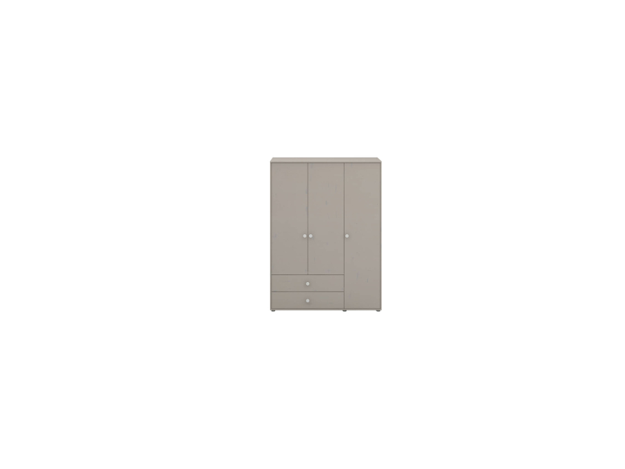 Flexa Classic 3-deurs kledingkast greywash / wit - Afbeelding 2