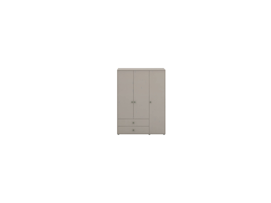 Flexa Classic 3-deurs kledingkast greywash / natural green - Afbeelding 2