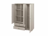 Flexa Classic 3-deurs kledingkast greywash / natural green - Afbeelding 4
