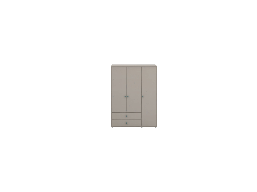 Flexa Classic 3-deurs kledingkast greywash / teal - Afbeelding 2