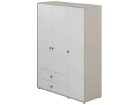 Flexa Classic 3-deurs kledingkast greywash / wit / blush