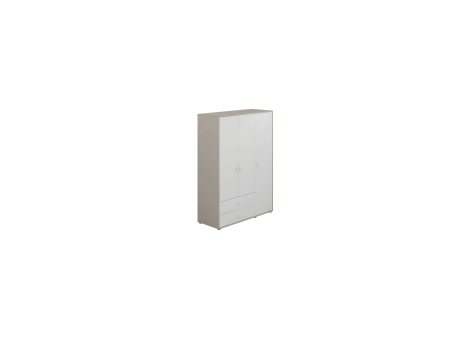 Flexa Classic 3-deurs kledingkast greywash / wit / wit - Afbeelding 3