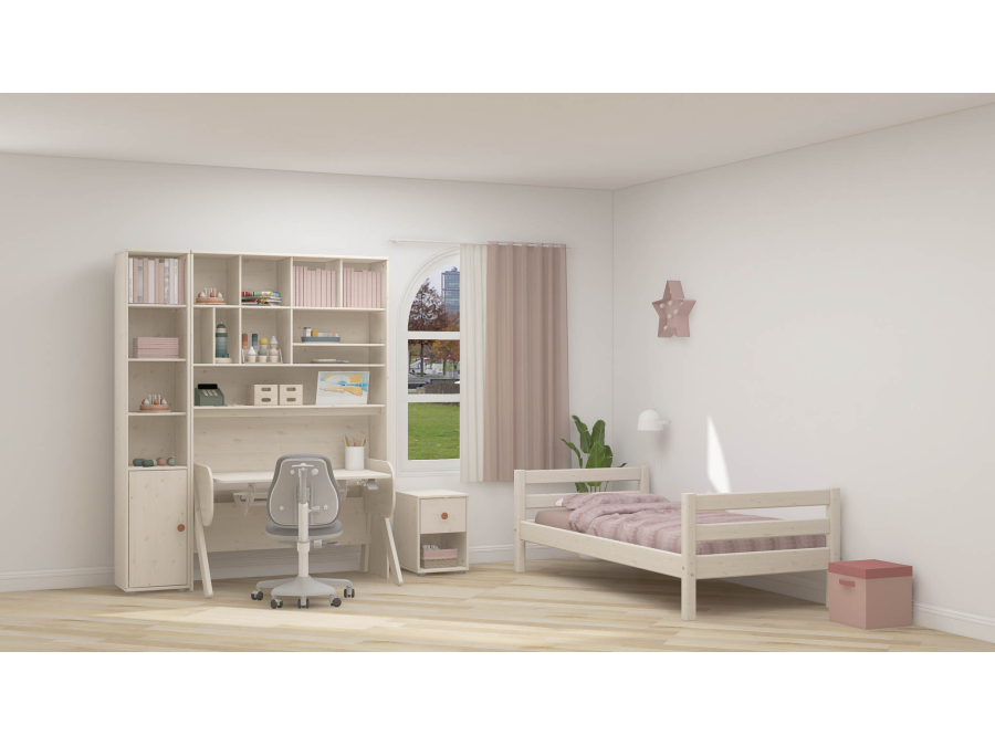 Flexa Classic boekenkast voor bureau whitewash - Afbeelding 5