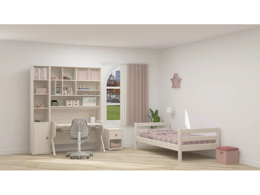 Flexa Classic boekenkast voor bureau whitewash - Afbeelding 5