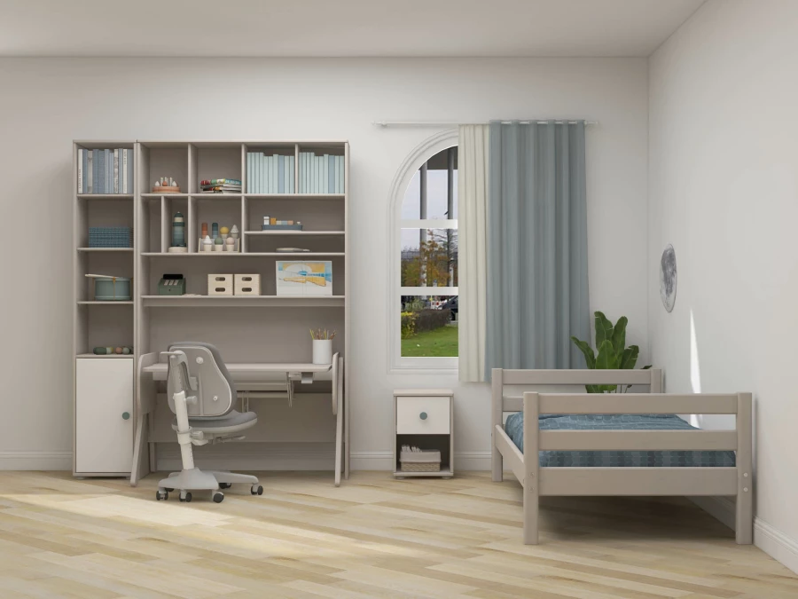 Flexa Classic boekenkast voor bureau greywash - Afbeelding 5