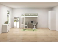 Flexa Roomie nachtkastje wit / natural green - Afbeelding 4