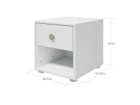 Flexa Roomie nachtkastje wit / natural green - Afbeelding 3