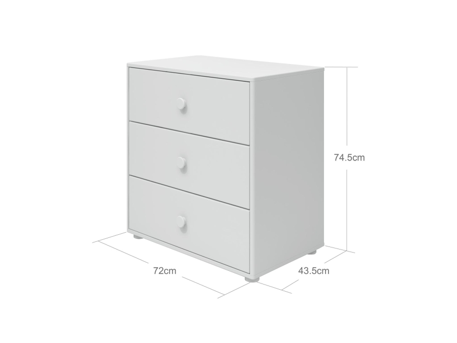 Flexa Roomie ladekast wit / wit - Afbeelding 3