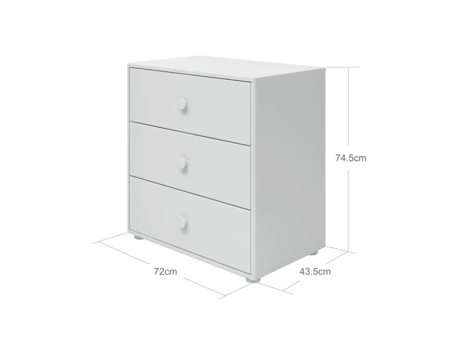 Flexa Roomie ladekast wit / wit - Afbeelding 3