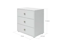 Flexa Roomie ladekast wit / natural green - Afbeelding 3