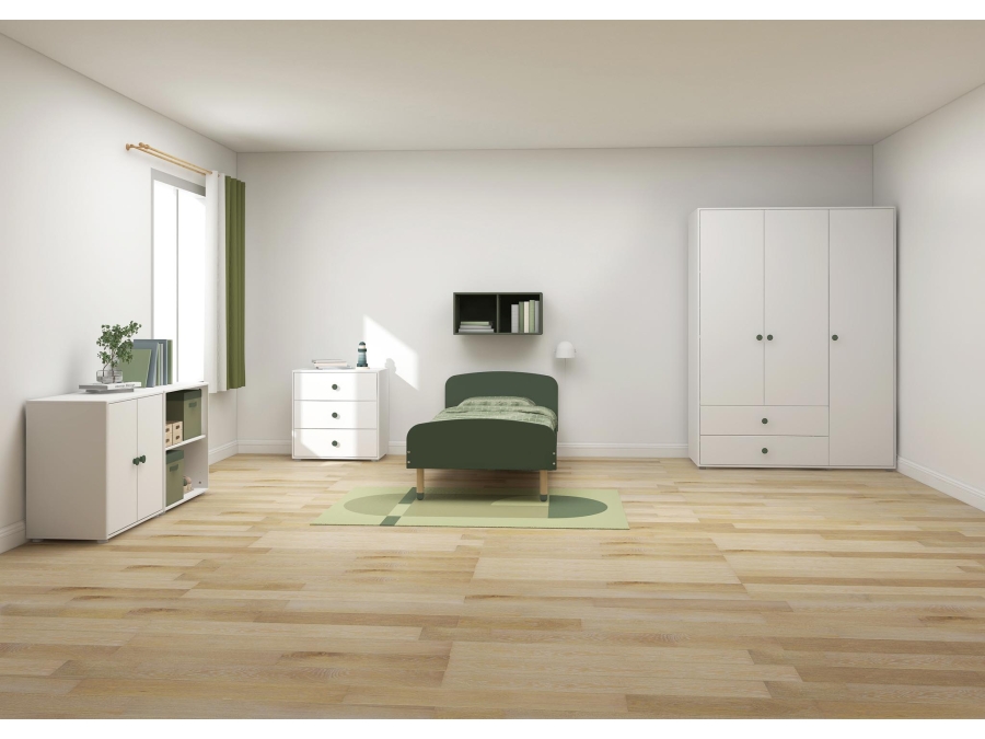 Flexa Roomie ladekast wit / deep green - Afbeelding 5