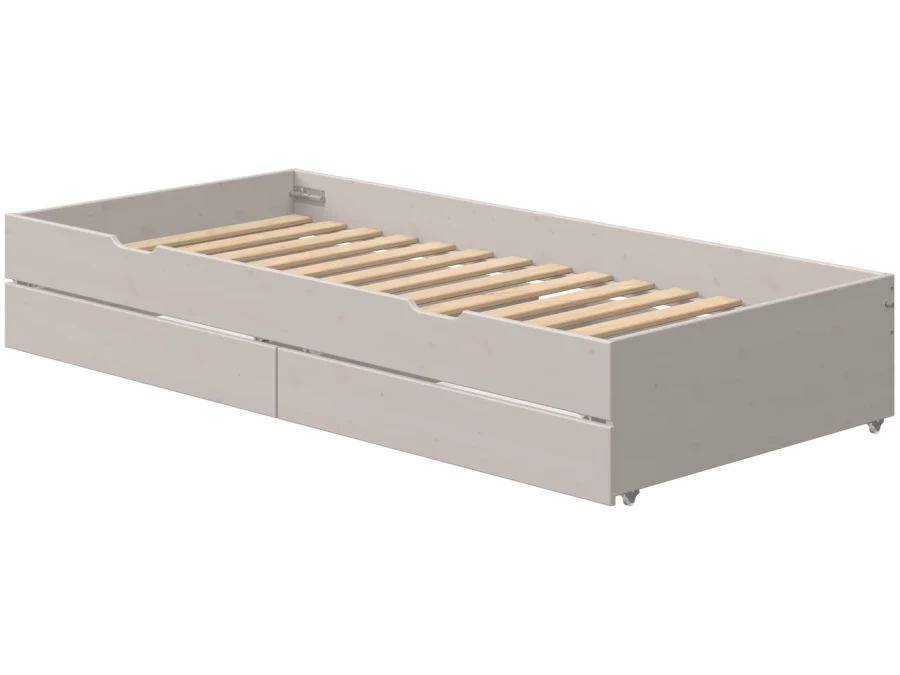Flexa Classic onderschuifbed met 2 lades greywash