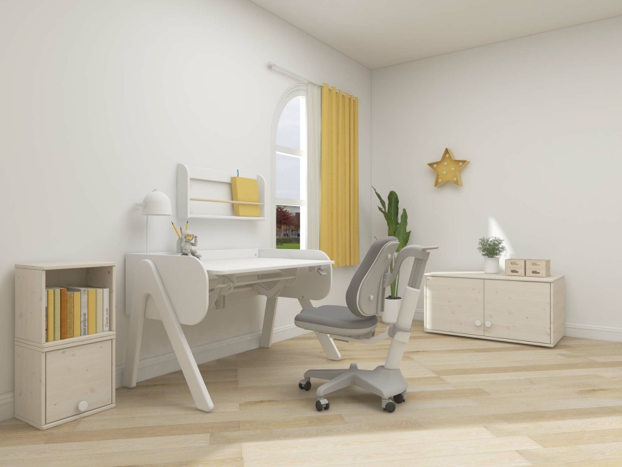 Flexa Study Woody kantelbaar bureau - wit - Afbeelding 5