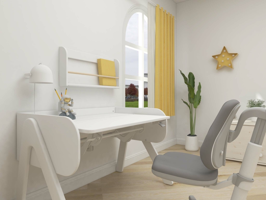 Flexa Study Woody kantelbaar bureau - wit - Afbeelding 6