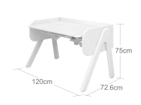 Flexa Study Woody kantelbaar bureau - wit - Afbeelding 4