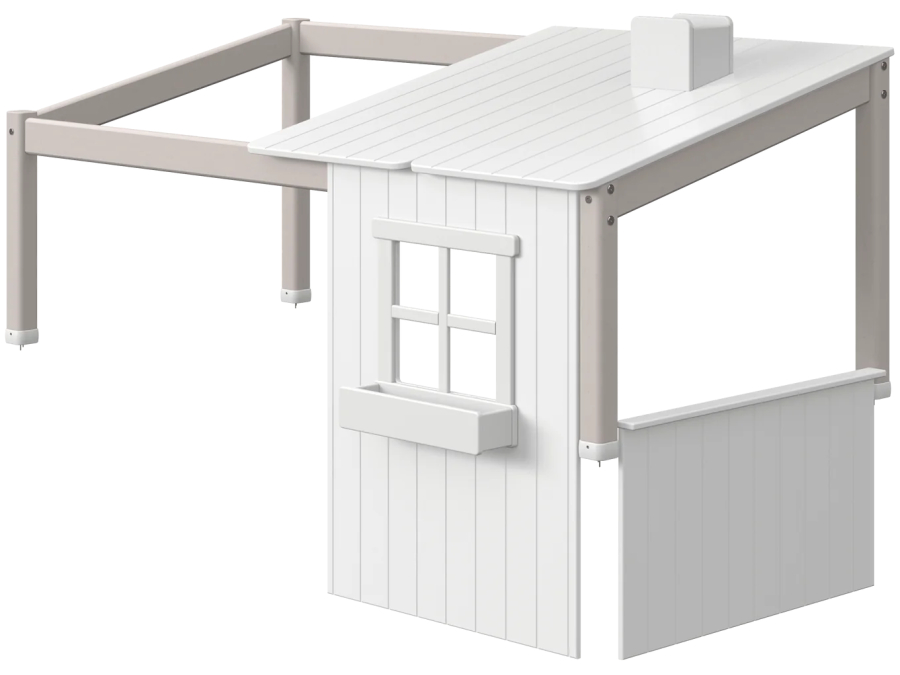 Flexa Classic 1/2 classic huisbed onderdelen greywash / wit