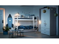 Flexa Classic stapelbed met rechte ladder 90x200 whitewash - Afbeelding 5