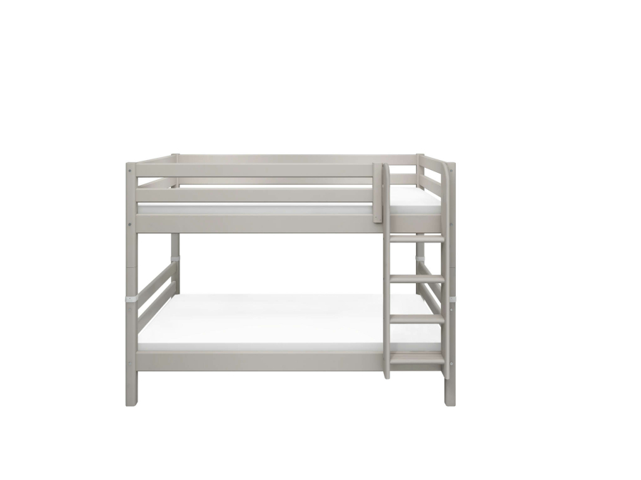 Flexa Classic stapelbed met rechte ladder 90x200 greywash - Afbeelding 2