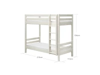 Flexa Classic stapelbed met extra hoogte en rechte ladder 90x200 whitewash - Afbeelding 4