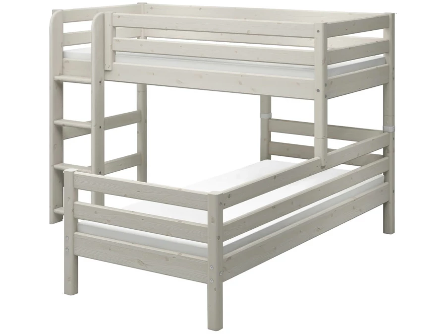 Flexa Classic hoekstapelbed 90x200 whitewash