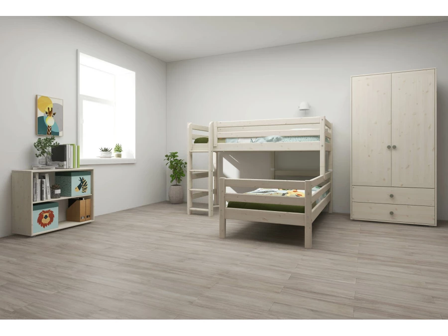 Flexa Classic hoekstapelbed 90x200 whitewash - Afbeelding 9