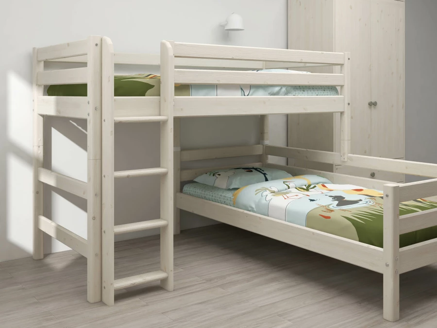 Flexa Classic hoekstapelbed 90x200 whitewash - Afbeelding 7