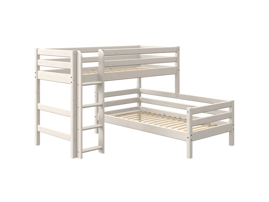 Flexa Classic hoekstapelbed 90x200 whitewash - Afbeelding 2