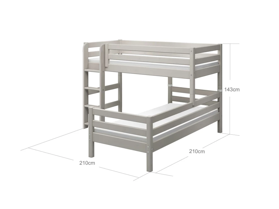 Flexa Classic hoekstapelbed 90x200 greywash - Afbeelding 4