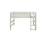 Flexa Classic verhoogde halfhoogslaper m. rechte ladder 90x200 whitewash - Afbeelding 2