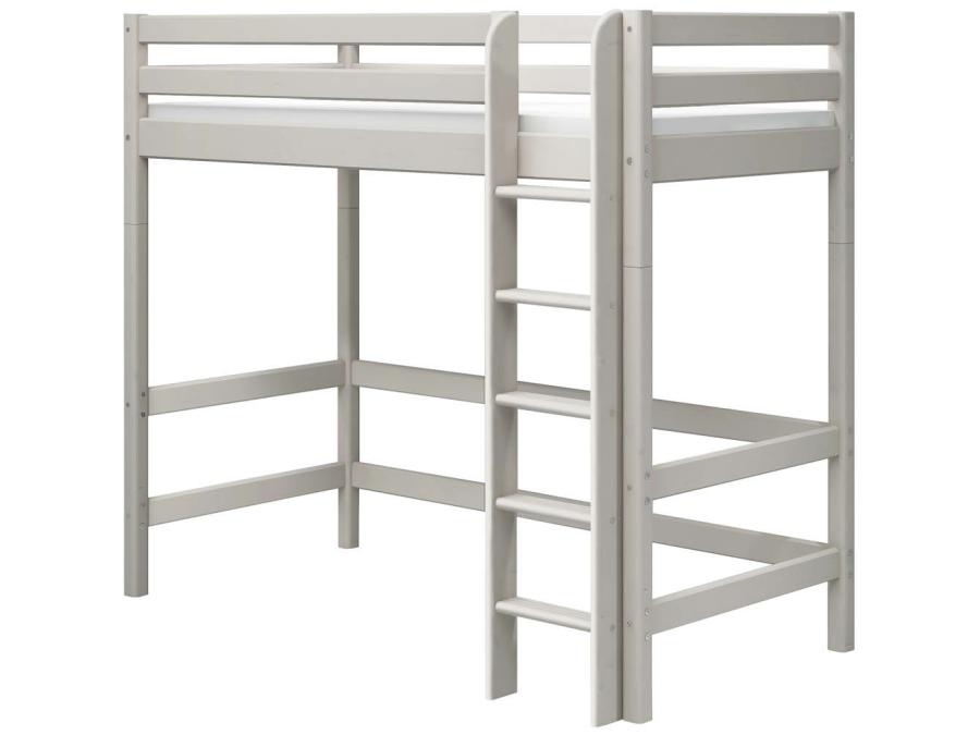 Flexa Classic hoogslaper met rechte ladder 90x200 greywash