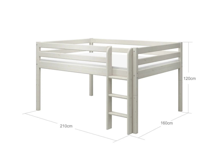 Flexa Classic halfhoogslaper 140x200 whitewash - Afbeelding 4