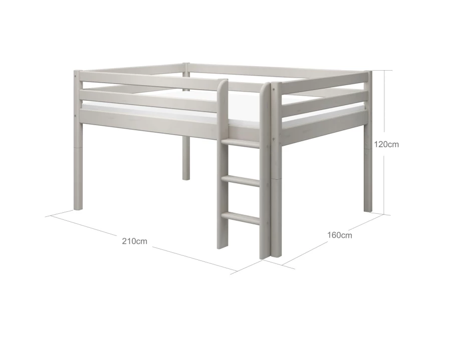 Flexa Classic halfhoogslaper 140x200 greywash - Afbeelding 4