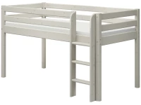 Flexa Classic halfhoogslaper m. rechte ladder 90x200 whitewash