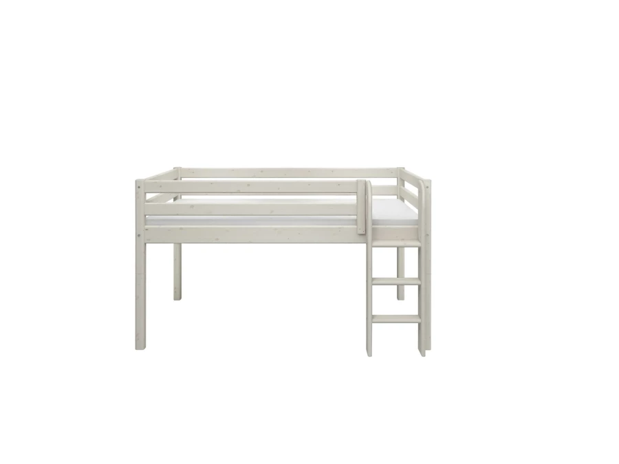 Flexa Classic halfhoogslaper m. rechte ladder 90x200 whitewash - Afbeelding 2