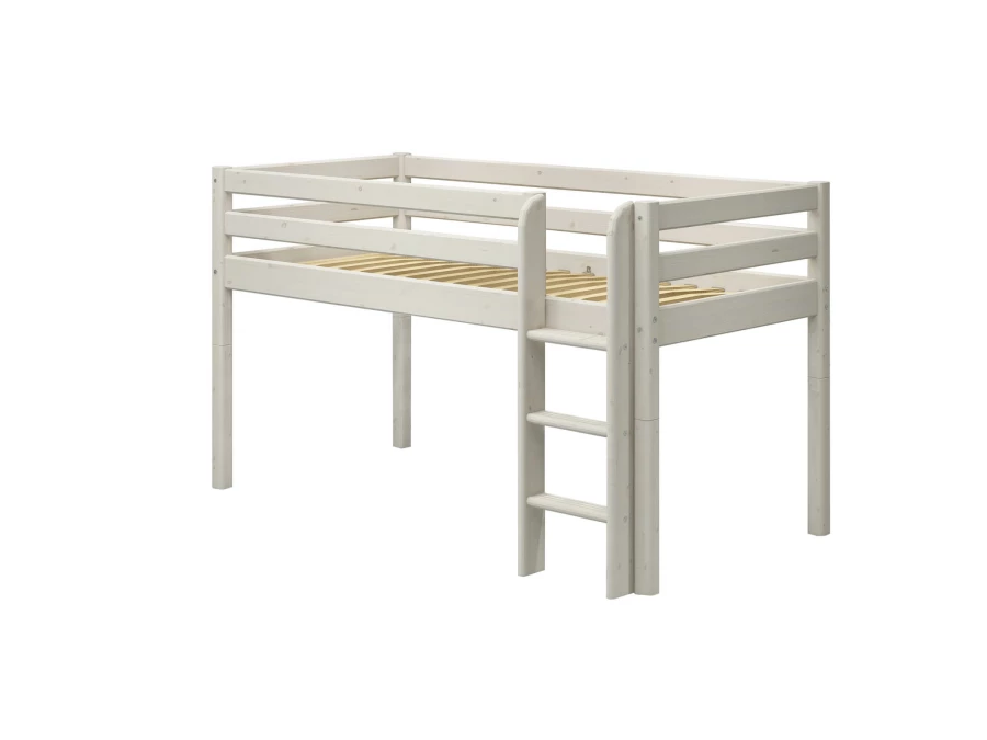 Flexa Classic halfhoogslaper m. rechte ladder 90x200 whitewash - Afbeelding 3