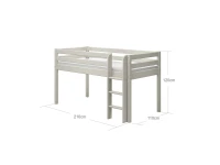 Flexa Classic halfhoogslaper m. rechte ladder 90x200 whitewash - Afbeelding 4