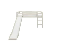 Flexa Classic halfhoogslaper m. rechte ladder en glijbaan 90x200 whitewash - Afbeelding 2