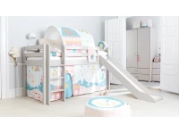 Flexa Classic halfhoogslaper m. rechte ladder en glijbaan 90x200 greywash - Afbeelding 5