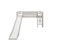 Flexa Classic halfhoogslaper m. rechte ladder en glijbaan 90x200 greywash - Afbeelding 2