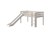 Flexa Classic halfhoogslaper m. rechte ladder en glijbaan 90x200 greywash - Afbeelding 3