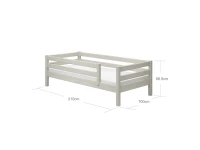 Flexa Classic bedbank met uitvalbeveiliging 90x200 whitewash - Afbeelding 4