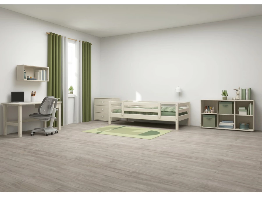 Flexa Classic bedbank met gecentreerde uitvalbeveiliging 90x200 whitewash - Afbeelding 6