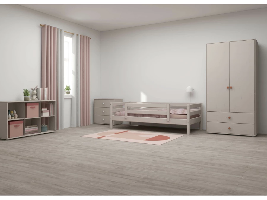 Flexa Classic bedbank met gecentreerde uitvalbeveiliging 90x200 greywash - Afbeelding 6