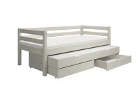 Flexa Classic bedbank met onderschuifbed en opberglades 90x200 whitewash - Afbeelding 4