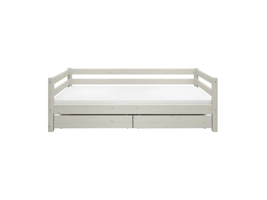 Flexa Classic bedbank met opberglades 90x200 whitewash - Afbeelding 2