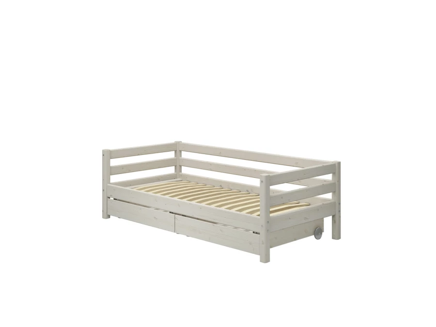 Flexa Classic bedbank met opberglades 90x200 whitewash - Afbeelding 3