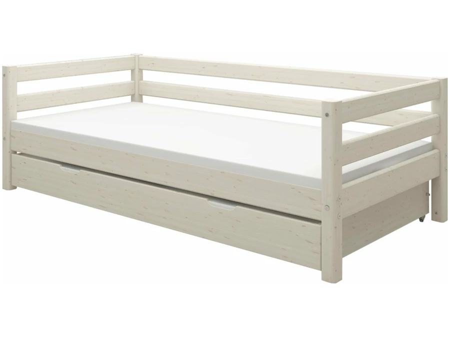 Flexa Classic bedbank met onderschuifbed 90x200 whitewash
