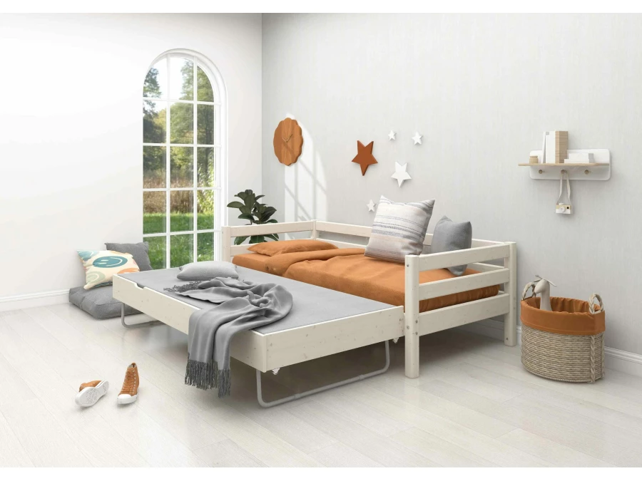 Flexa Classic bedbank met onderschuifbed 90x200 whitewash - Afbeelding 7
