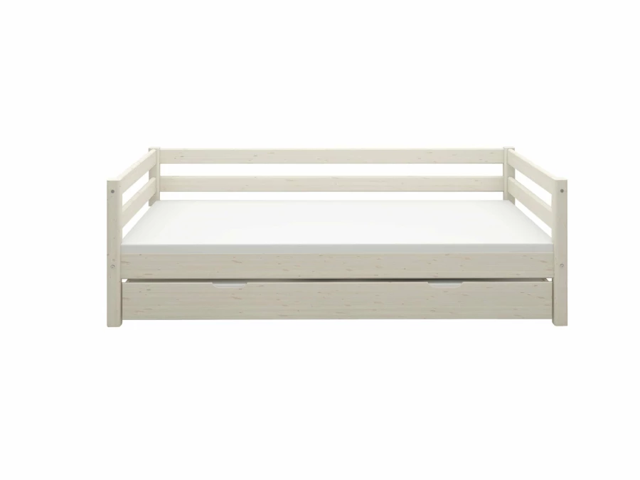 Flexa Classic bedbank met onderschuifbed 90x200 whitewash - Afbeelding 2
