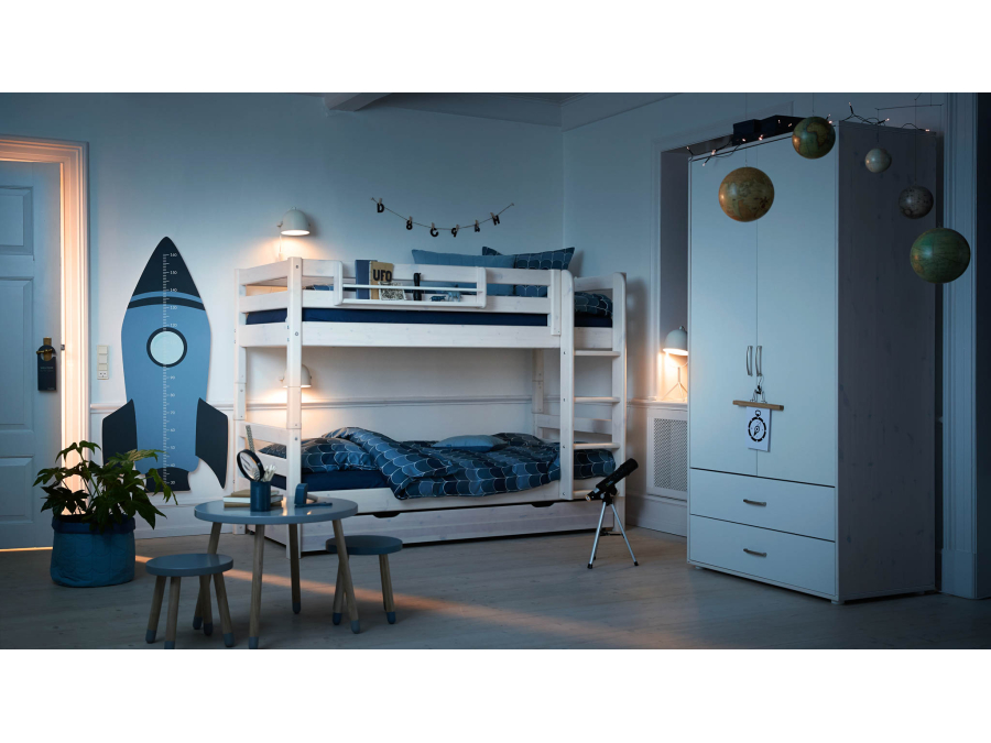 Flexa Classic stapelbed met opberglades 90x200 whitewash - Afbeelding 5